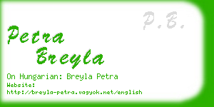petra breyla business card